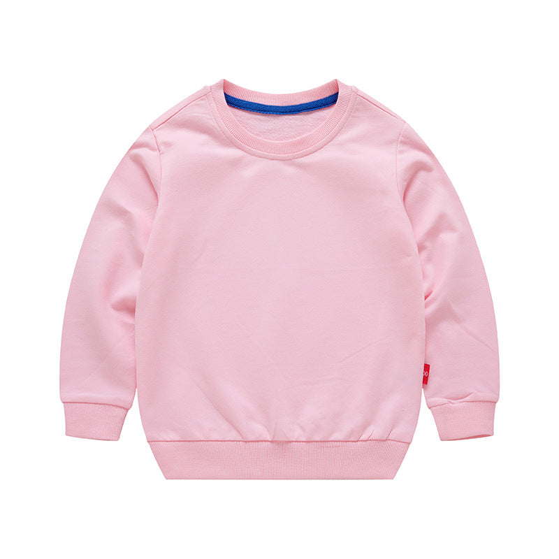 Boys Korean Round Neck Solid Color Loose Long Sleeve Pullover Boys Korean Round Neck Solid Color Loose Long Sleeve Pullover